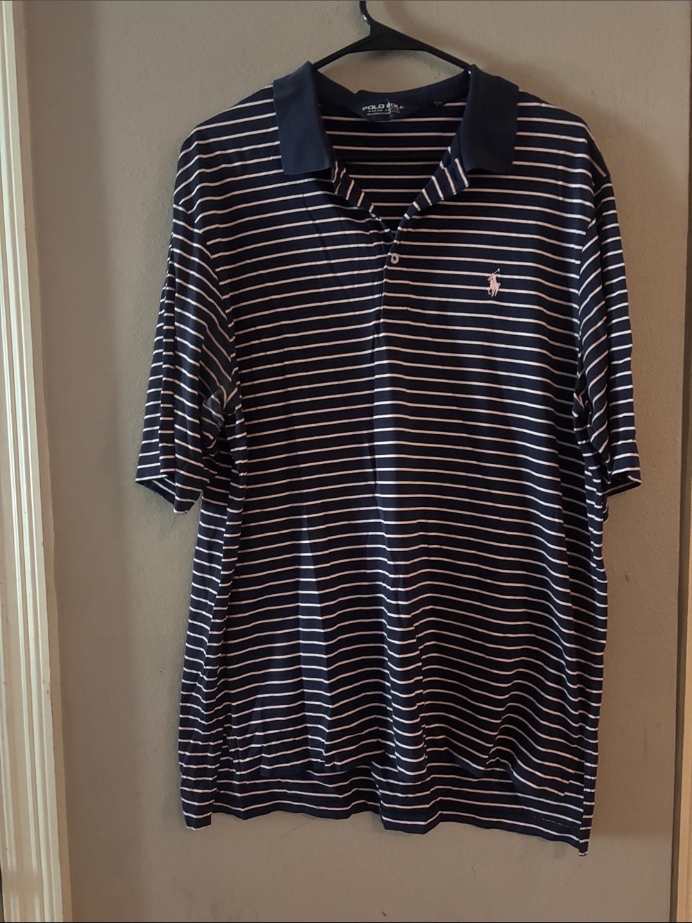 Ralph Lauren Navy Polo with White Stripes